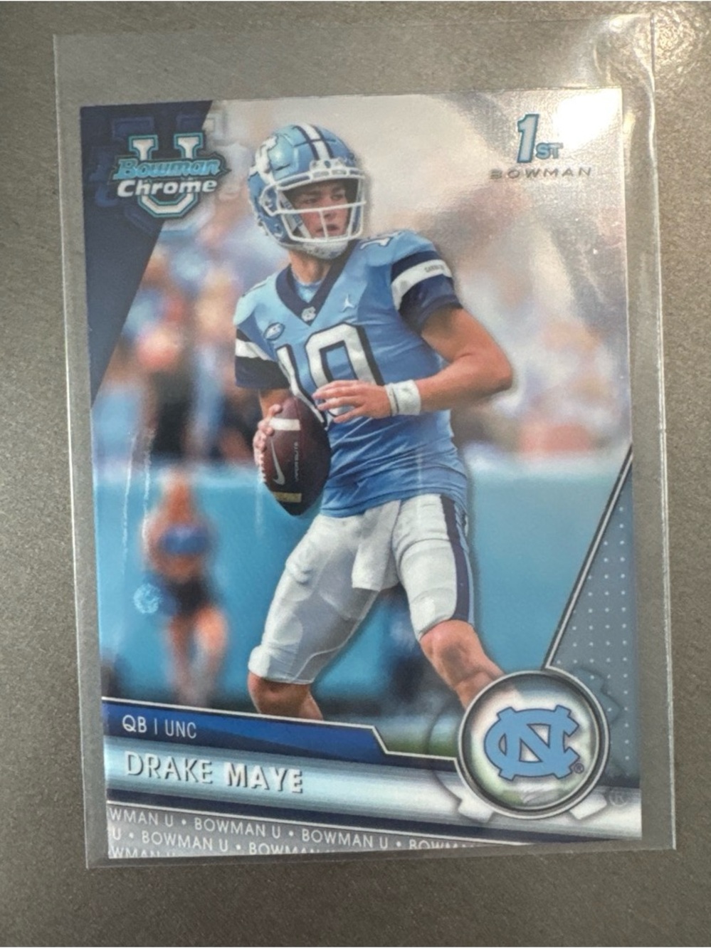 Topps Drake Maye UNC Trading Card - Light Blue & White